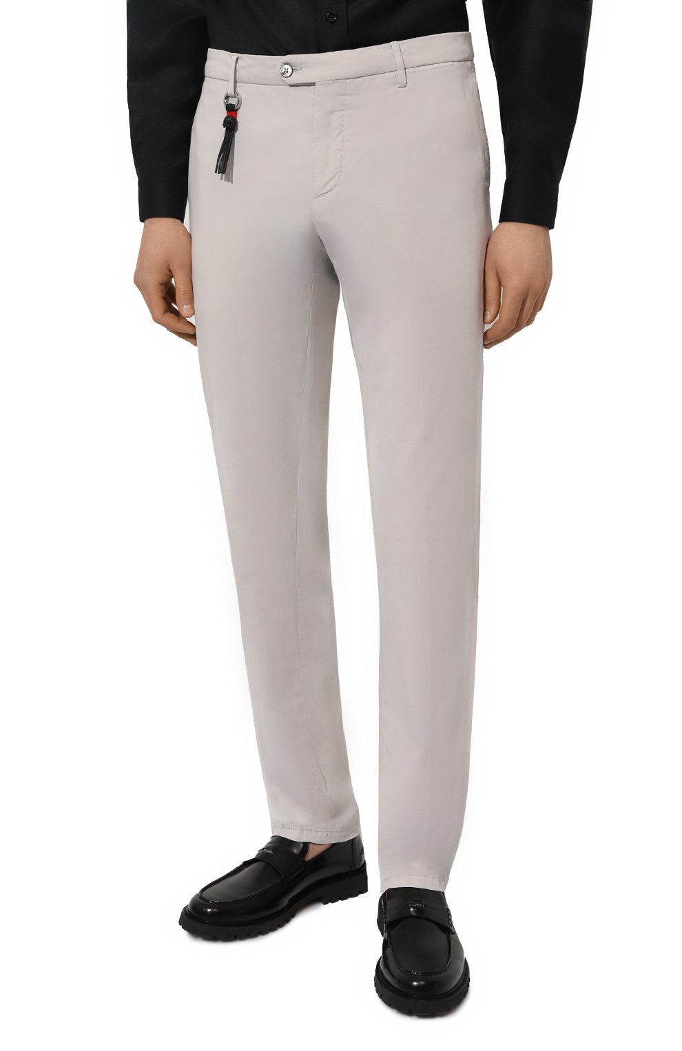 Брюки из хлопка и шелка MARCO PESCAROLO светло-серого цвета по цене 49950 руб., арт. SLIM80/4900, фото 3 Брюки из хлопка и шелка MARCO PESCAROLO, арт. SLIM80/4900, фото 3