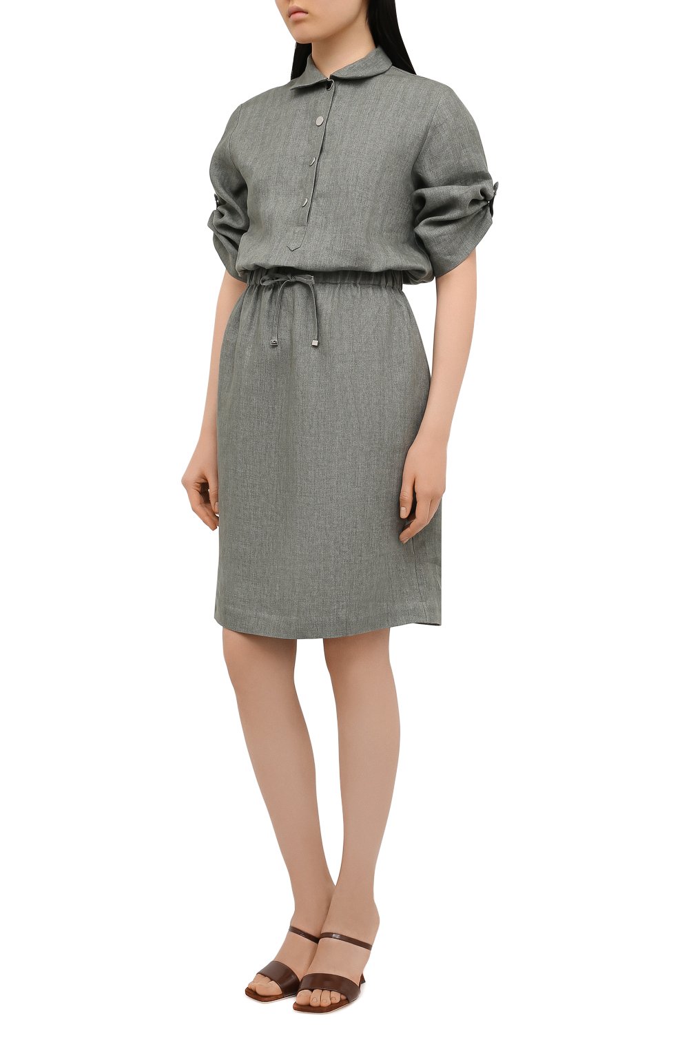 Льняное платье KITON, арт. D49305K09T41, фото 3