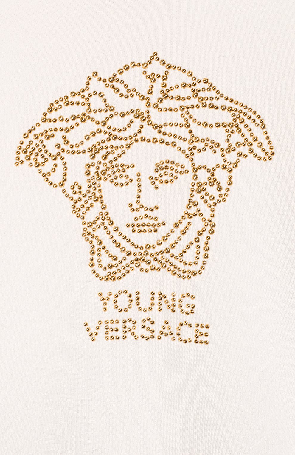 Хлопковое мини-платье со стразами VERSACE, арт. YVFAB424/YFE130/8A-S, фото 3