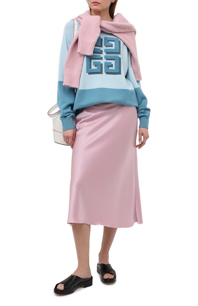 Кашемировый пуловер GIVENCHY голубого цвета по цене 135500 руб., арт. BW908N4Z8W, фото 2 Кашемировый пуловер GIVENCHY, арт. BW908N4Z8W, фото 2