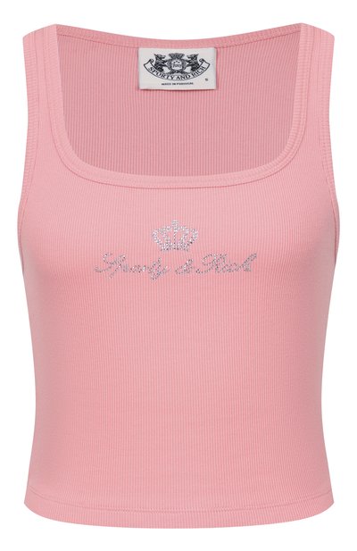 Женский хлопковый топ SPORTY AND RICH, арт. T0116716689PI07/JUICY CR0WN RIBBED TANK
