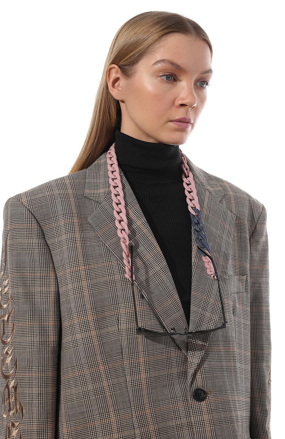 Цепочка для очков CAROLINE ABRAM, арт. CHAINETTE CRUSH PINK GRAY, фото 2