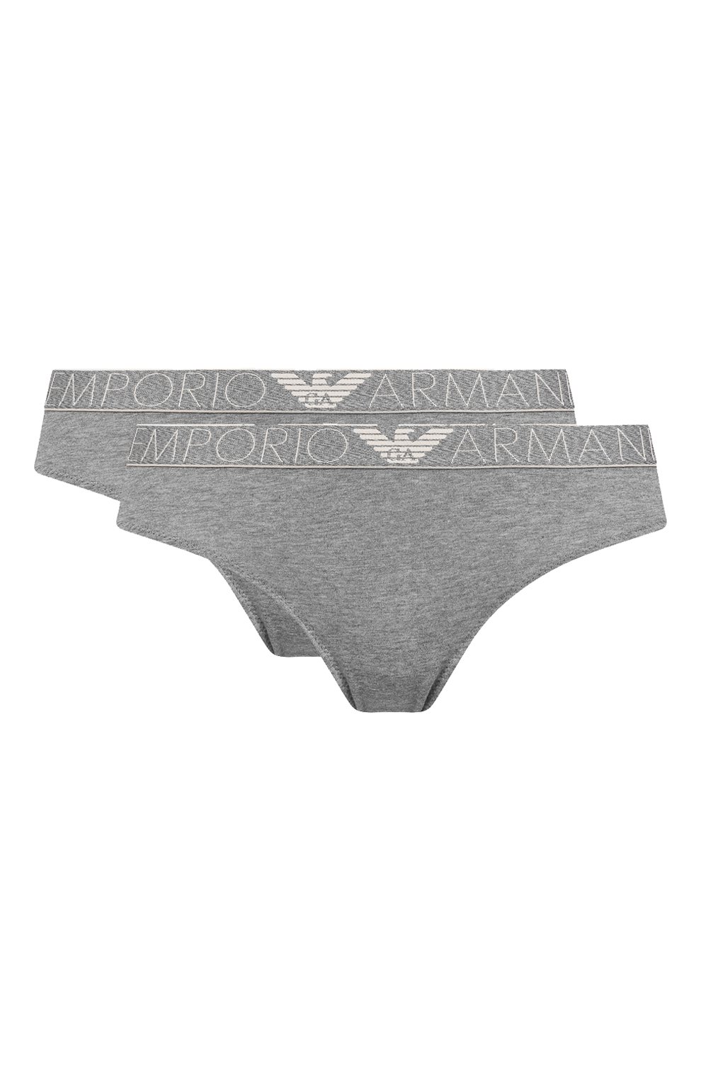 Комплект из двух трусов EMPORIO ARMANI серого цвета по цене 5765 руб., арт. 163334/0A317, фото 1 Комплект из двух трусов EMPORIO ARMANI, арт. 163334/0A317, фото 1
