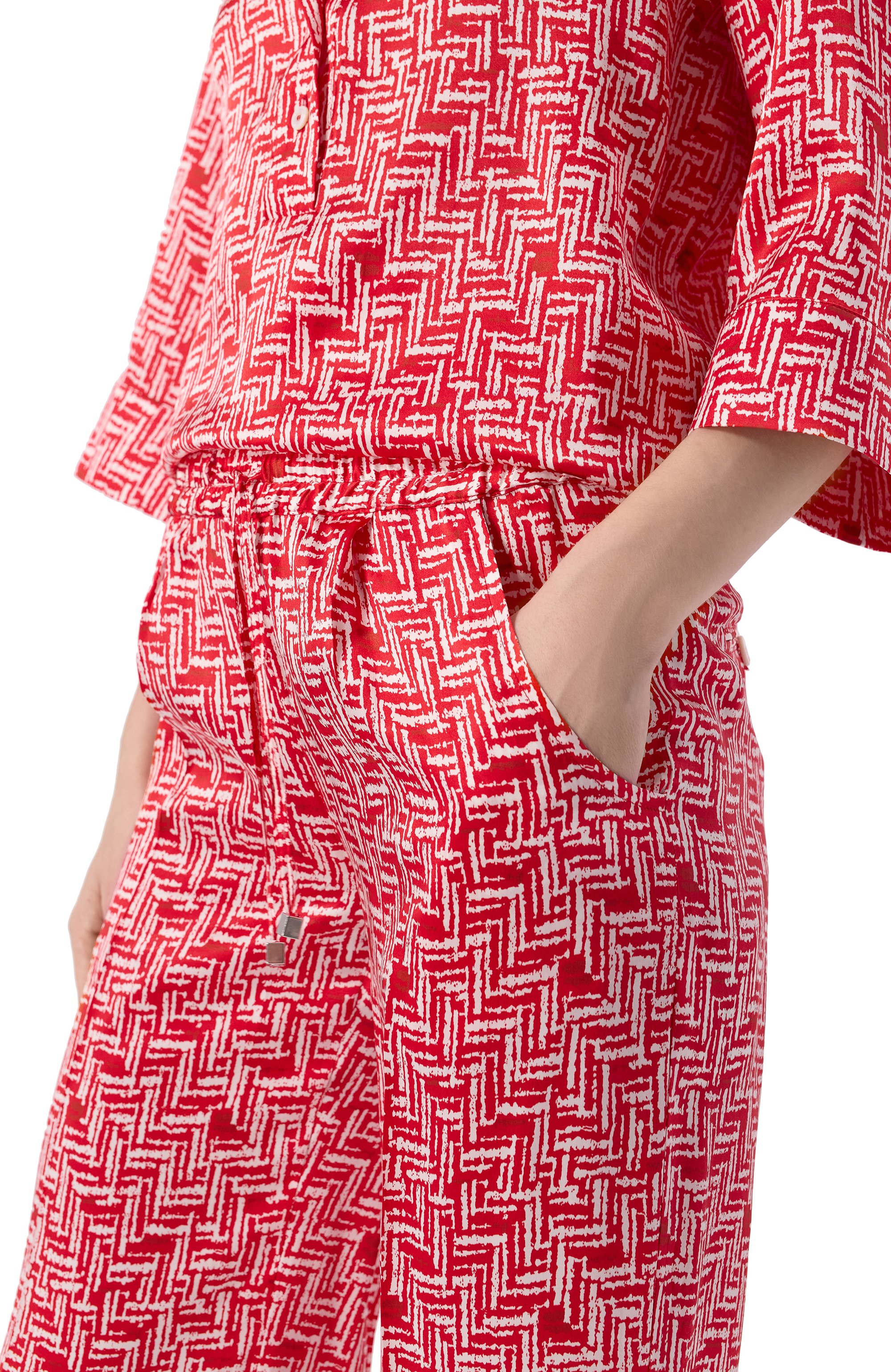 Шелковые брюки KITON красного цвета по цене 147000 руб., арт. D48122K0964E02, фото 5 Шелковые брюки KITON, арт. D48122K0964E02, фото 5