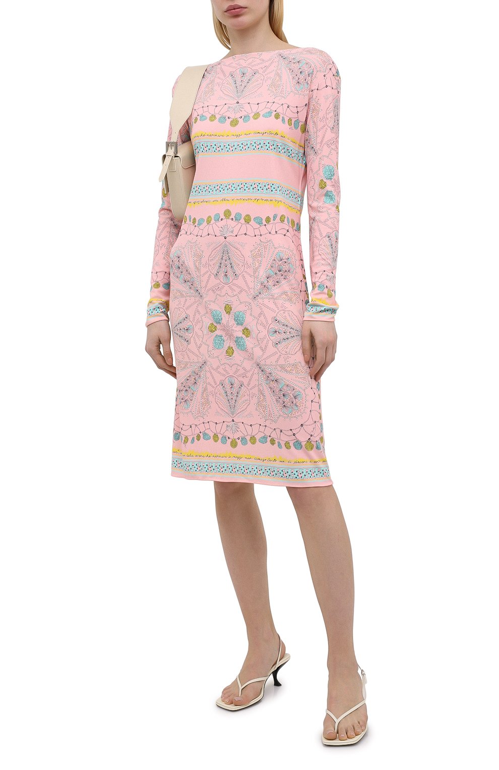 Платье из вискозы и шелка EMILIO PUCCI розового цвета по цене 94050 руб., арт. 1HJH40/1H747, фото 2 Платье из вискозы и шелка EMILIO PUCCI, арт. 1HJH40/1H747, фото 2
