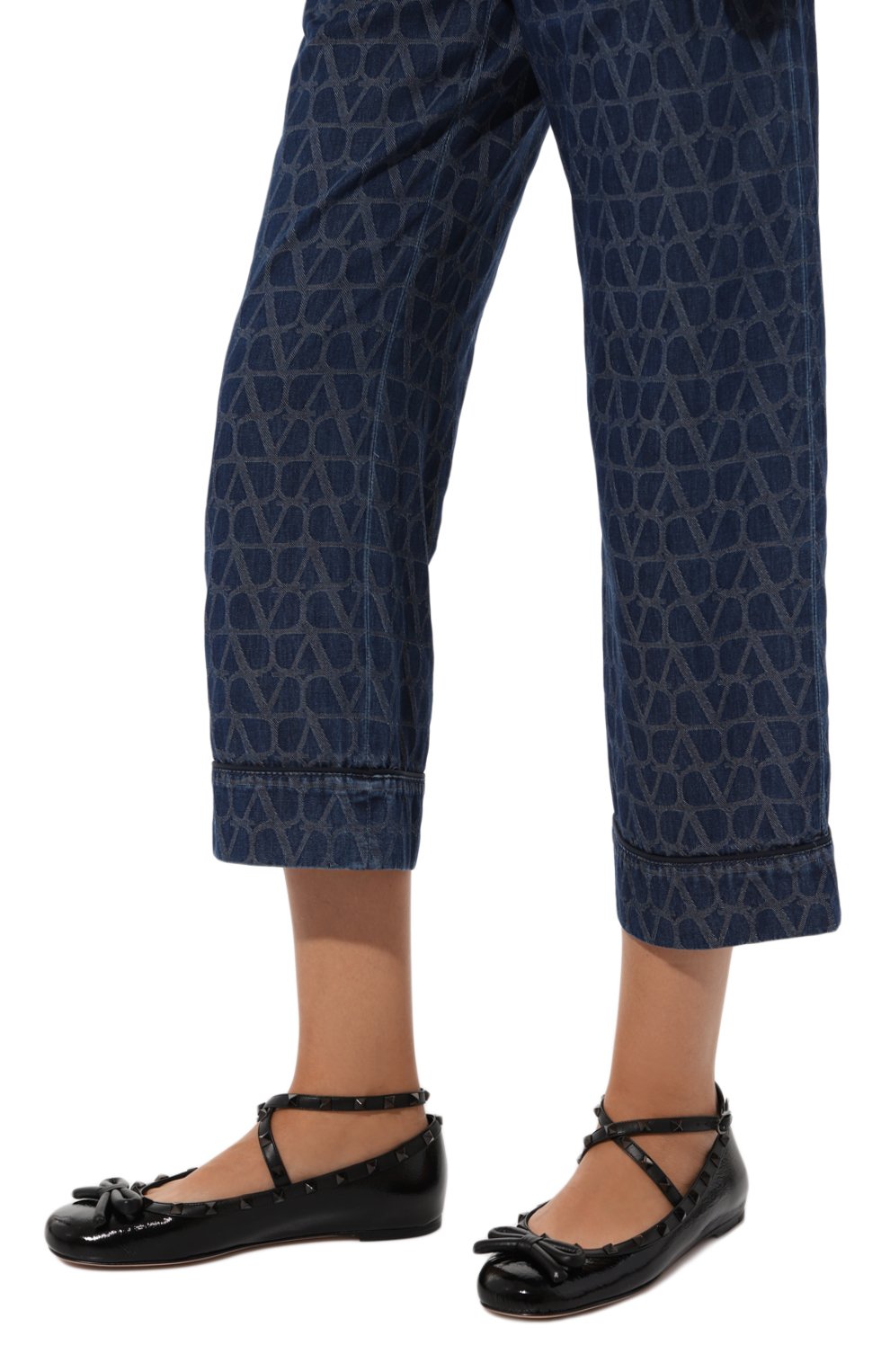 Кожаные балетки rockstud VALENTINO, арт. 5W2S0HB6/BLC, фото 3