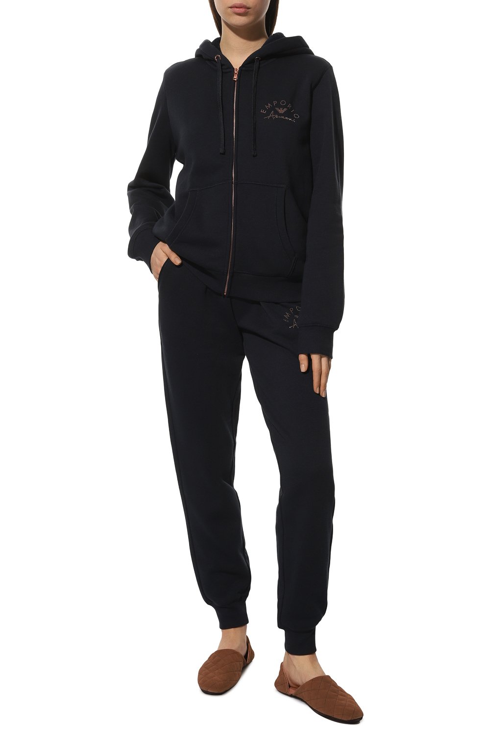 Джоггеры EMPORIO ARMANI темно-синего цвета по цене 7995 руб., арт. 164611/2F256, фото 2 Джоггеры EMPORIO ARMANI, арт. 164611/2F256, фото 2