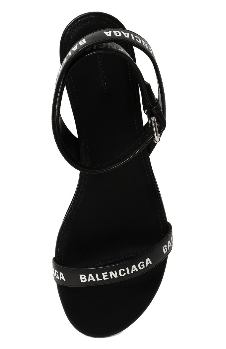 Женские кожаные сандалии BALENCIAGA черного цвета, арт. 551154WBAE1 | Фото 6 (Материал внутренний: Натуральная кожа; Материал внешний: Натуральная кожа)