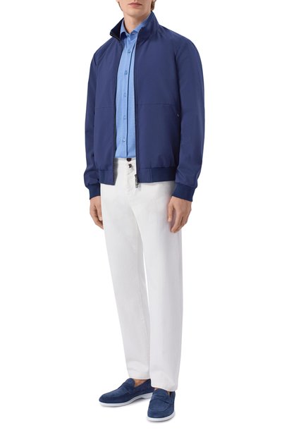 Замшевые пенни-лоферы KITON синего цвета по цене 125000 руб., арт. USSA389N0010829, фото 2 Замшевые пенни-лоферы KITON, арт. USSA389N0010829, фото 2