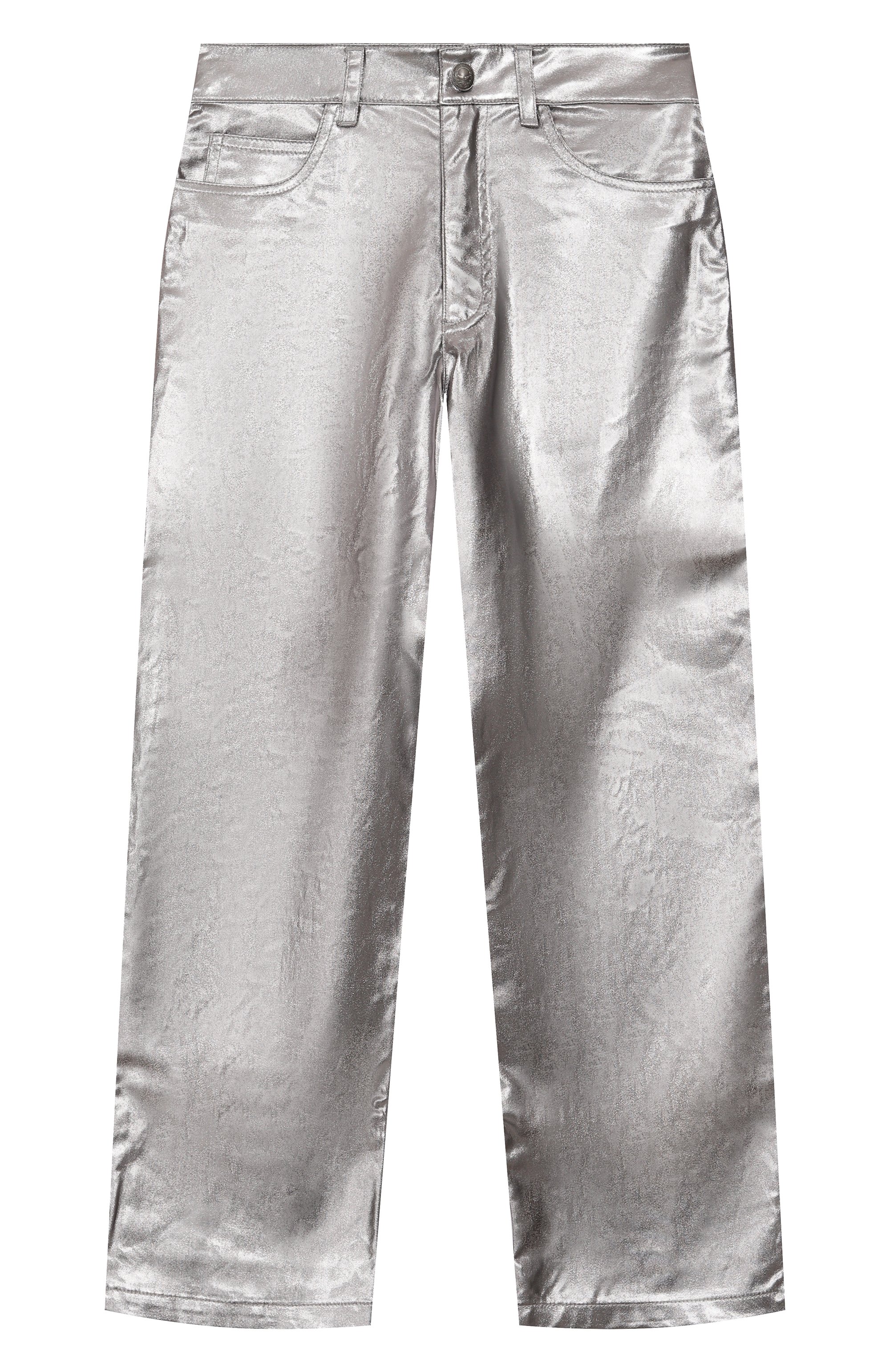 Брюки из вискозы ZADIG AND VOLTAIRE серебряного цвета по цене 20600 руб., арт. X60452, фото 1 Брюки из вискозы ZADIG AND VOLTAIRE, арт. X60452, фото 1