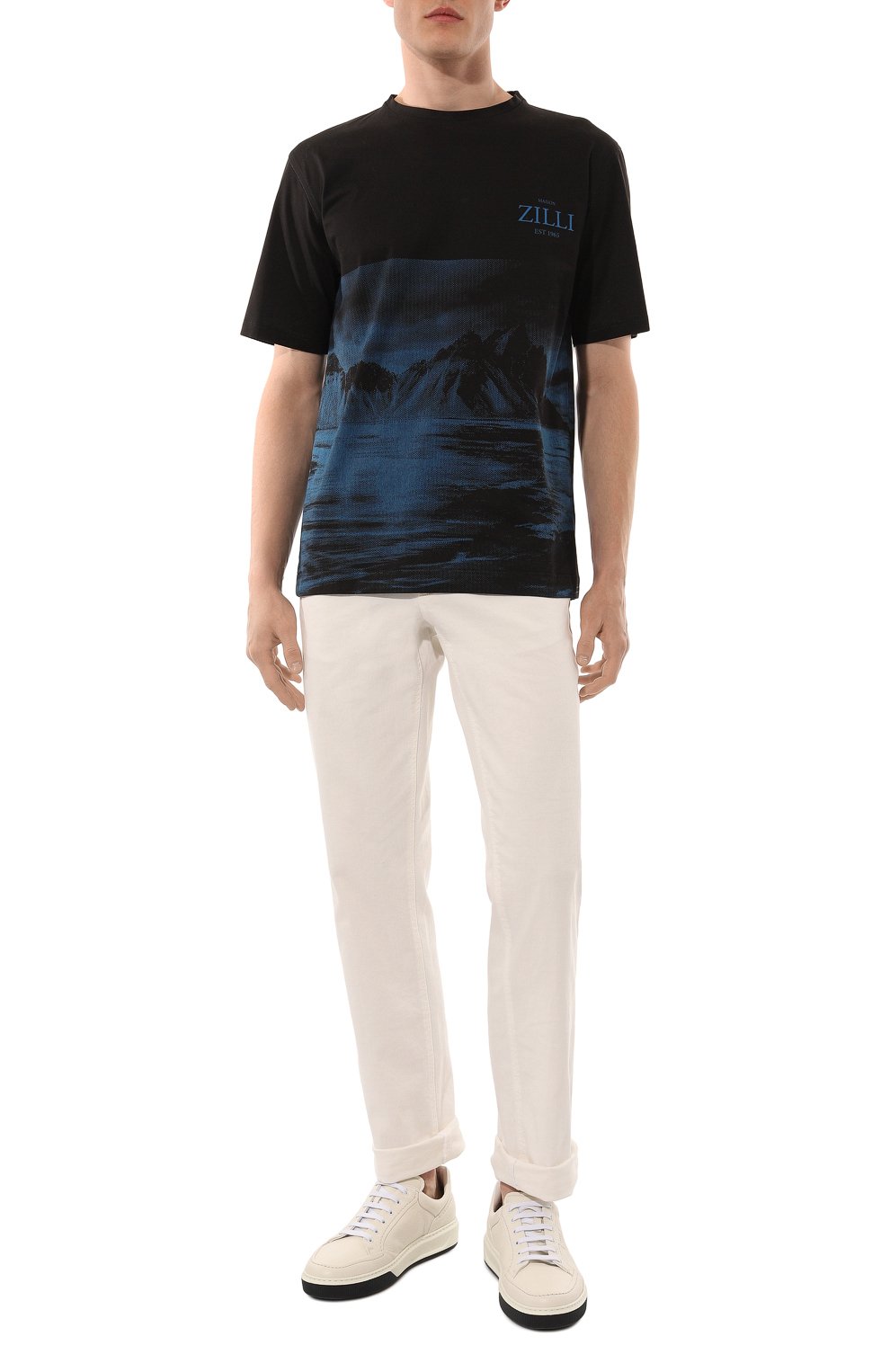 Хлопковая футболка ZILLI, арт. TSR03AM0100VLM008, фото 2