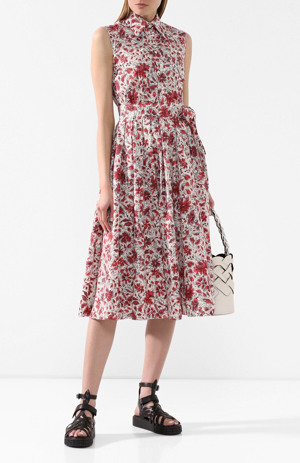 Хлопковое платье PRADA, арт. P38Q3M-1WNC-F0D17, фото 2