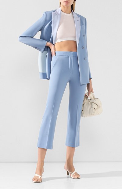 Шерстяные брюки STELLA MCCARTNEY голубого цвета по цене 63750 руб., арт. 529866/SNB48, фото 2 Шерстяные брюки STELLA MCCARTNEY, арт. 529866/SNB48, фото 2