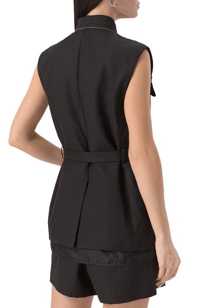 Жилет из хлопка и льна BRUNELLO CUCINELLI, арт. MH5447344, фото 4