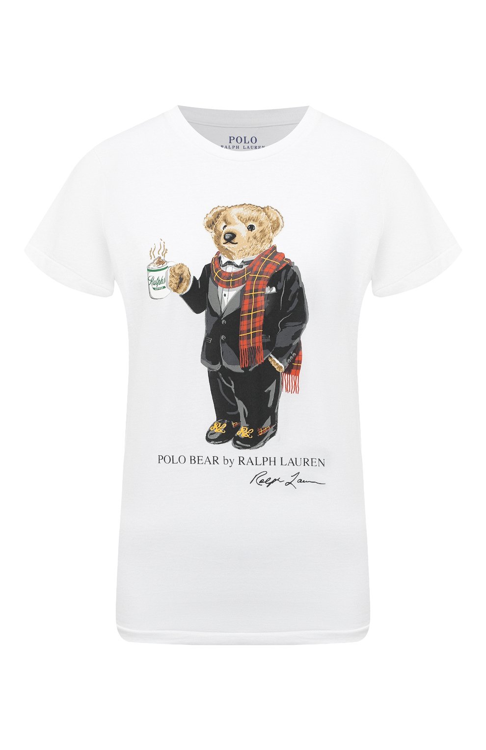 Хлопковая футболка POLO RALPH LAUREN белого цвета по цене 7995 руб., арт. 211823687, фото 1 Хлопковая футболка POLO RALPH LAUREN, арт. 211823687, фото 1