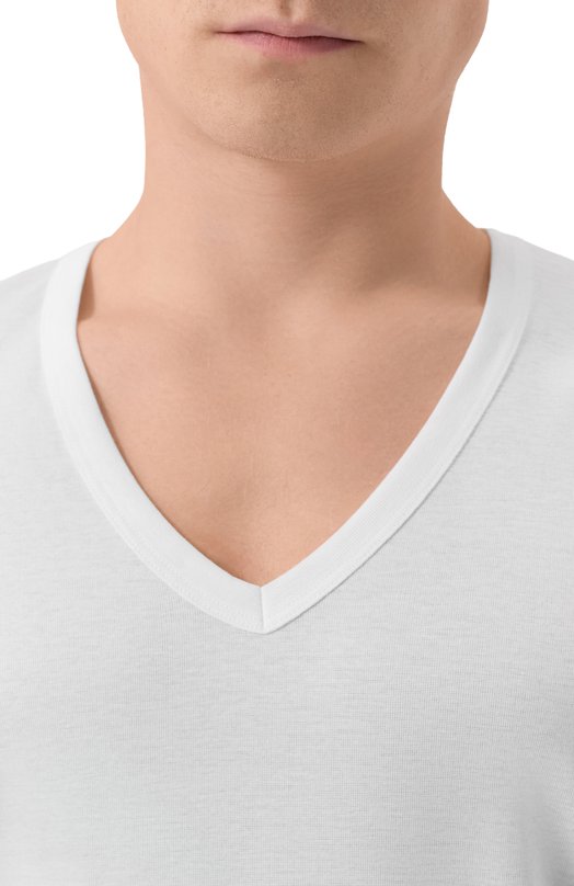 Хлопковая футболка Zimmerli 222-1472 Белый  222-1472 Фото 5