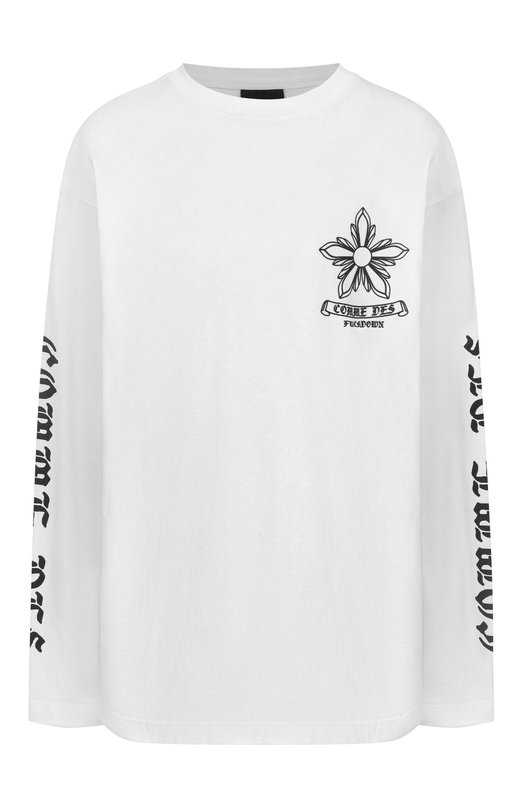 Хлопковый лонгслив Comme des Fuckdown CFABW01322 Белый CFABW01322