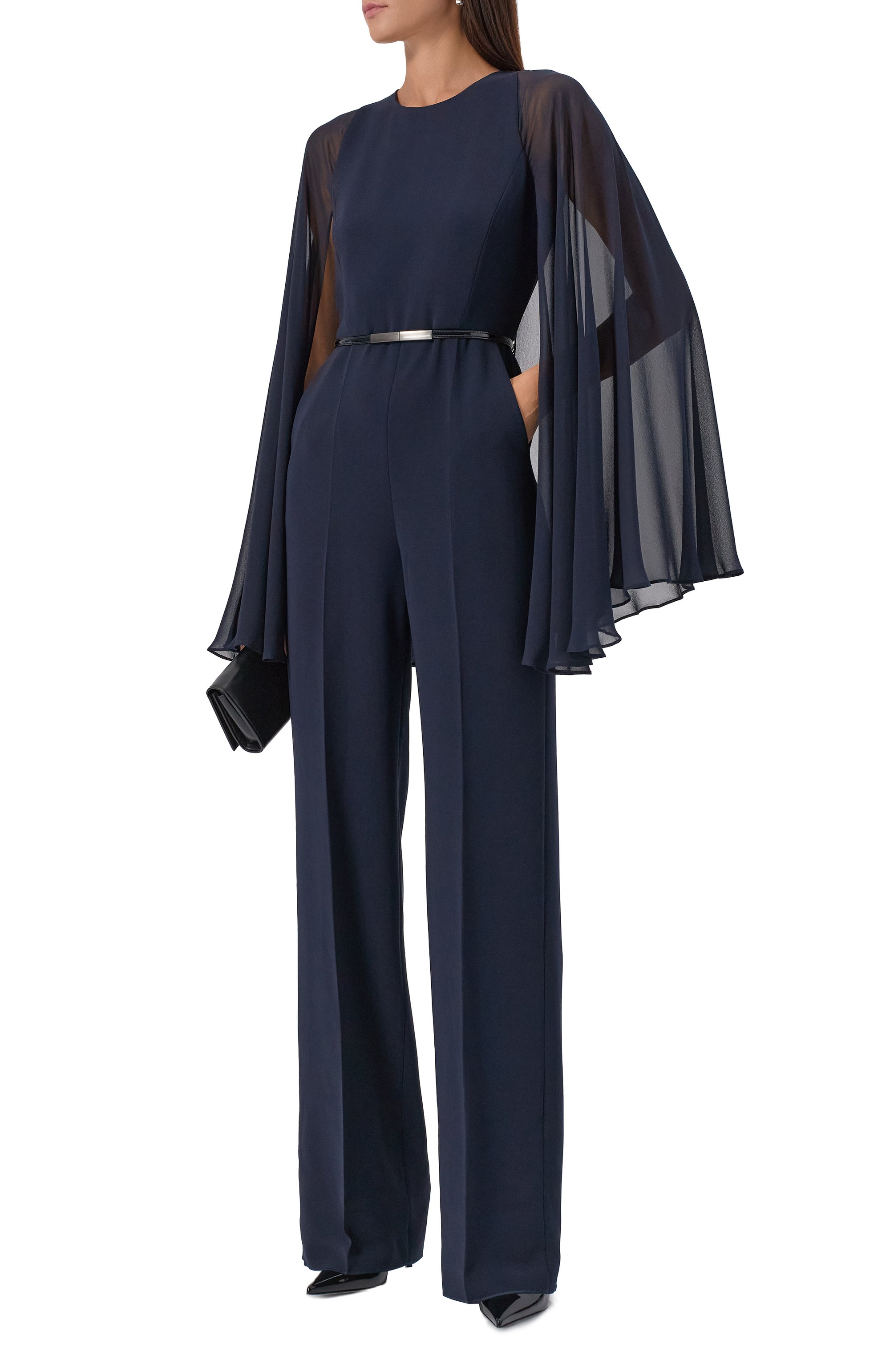 Комбинезон MAX MARA STUDIO темно-синего цвета по цене 115500 руб., арт. VERTICE, фото 2 Комбинезон MAX MARA STUDIO, арт. VERTICE, фото 2