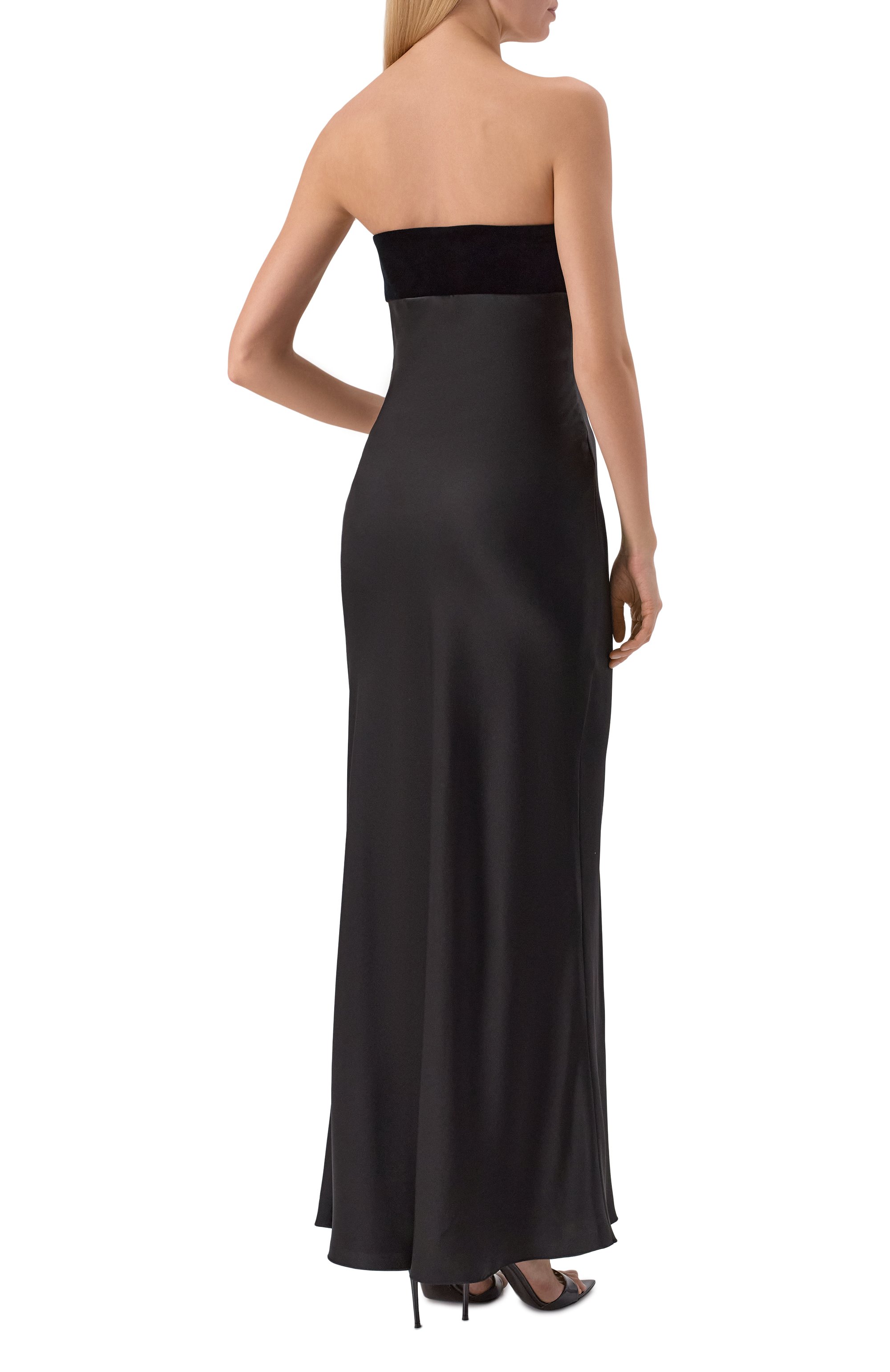 Комбинированное платье MAX MARA STUDIO черного цвета по цене 107500 руб., арт. BAIA, фото 3 Комбинированное платье MAX MARA STUDIO, арт. BAIA, фото 3