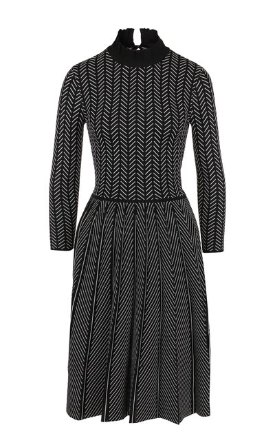 Женское приталенное платье из вискозы с воротником-стойкой EMPORIO ARMANI, арт. 6Z2AV3/2M04Z