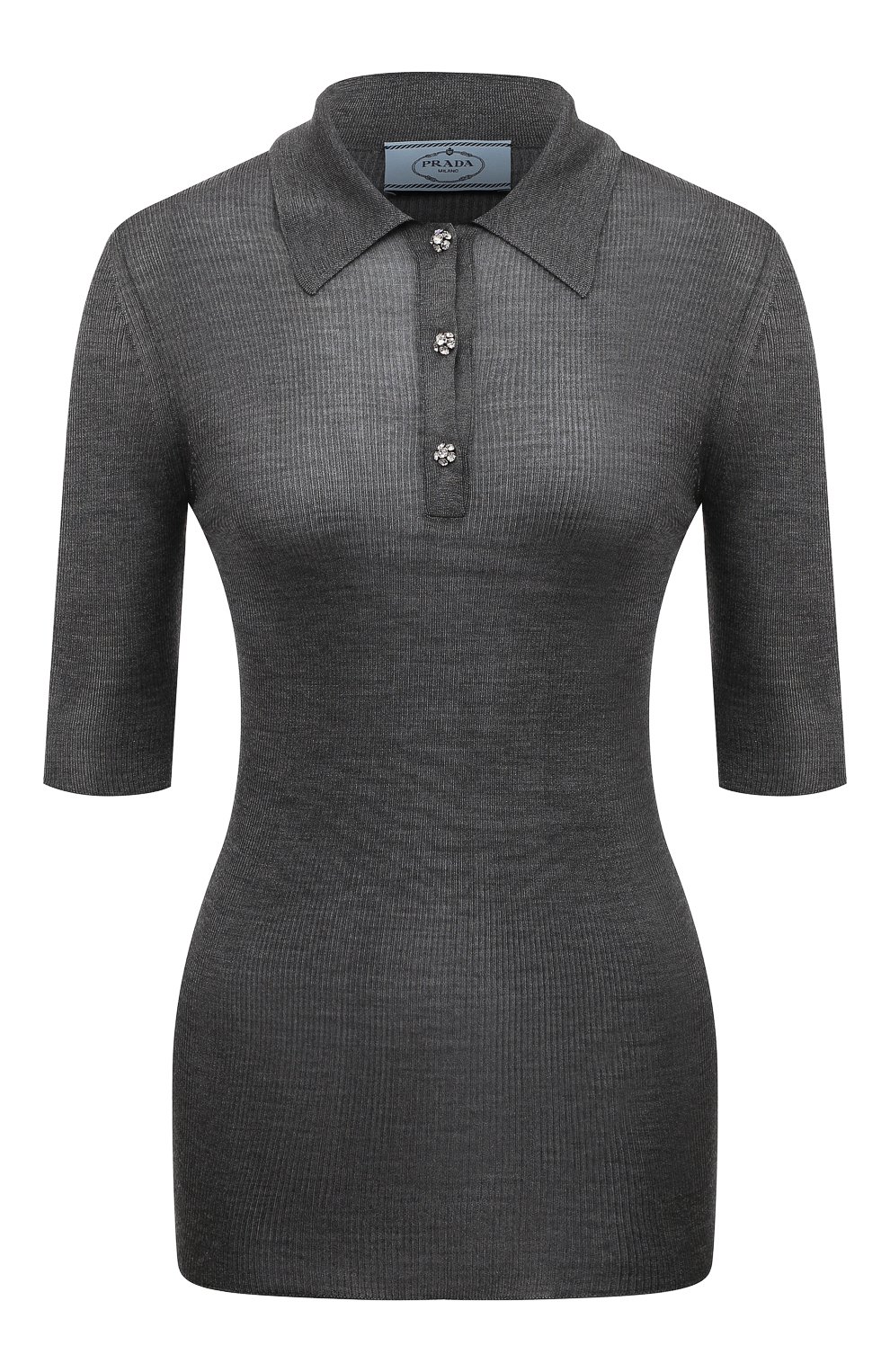 Шелковое поло PRADA, арт. P24I1L-1Y82-F0480-212, фото 1