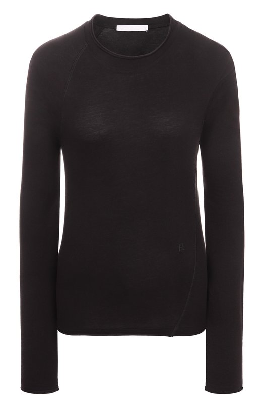 Хлопковый лонгслив Helmut Lang P05HW505 Чёрный P05HW505