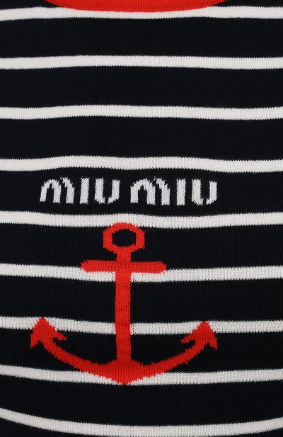 Хлопковый пуловер MIU MIU, арт. MML467-1Y6F-F0008, фото 5