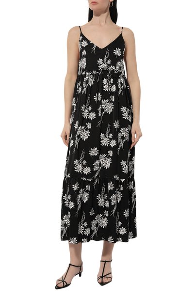 Платье из вискозы A.P.C. черно-белого цвета по цене 43950 руб., арт. VIAKKF35006LZZ, фото 3 Платье из вискозы A.P.C., арт. VIAKKF35006LZZ, фото 3