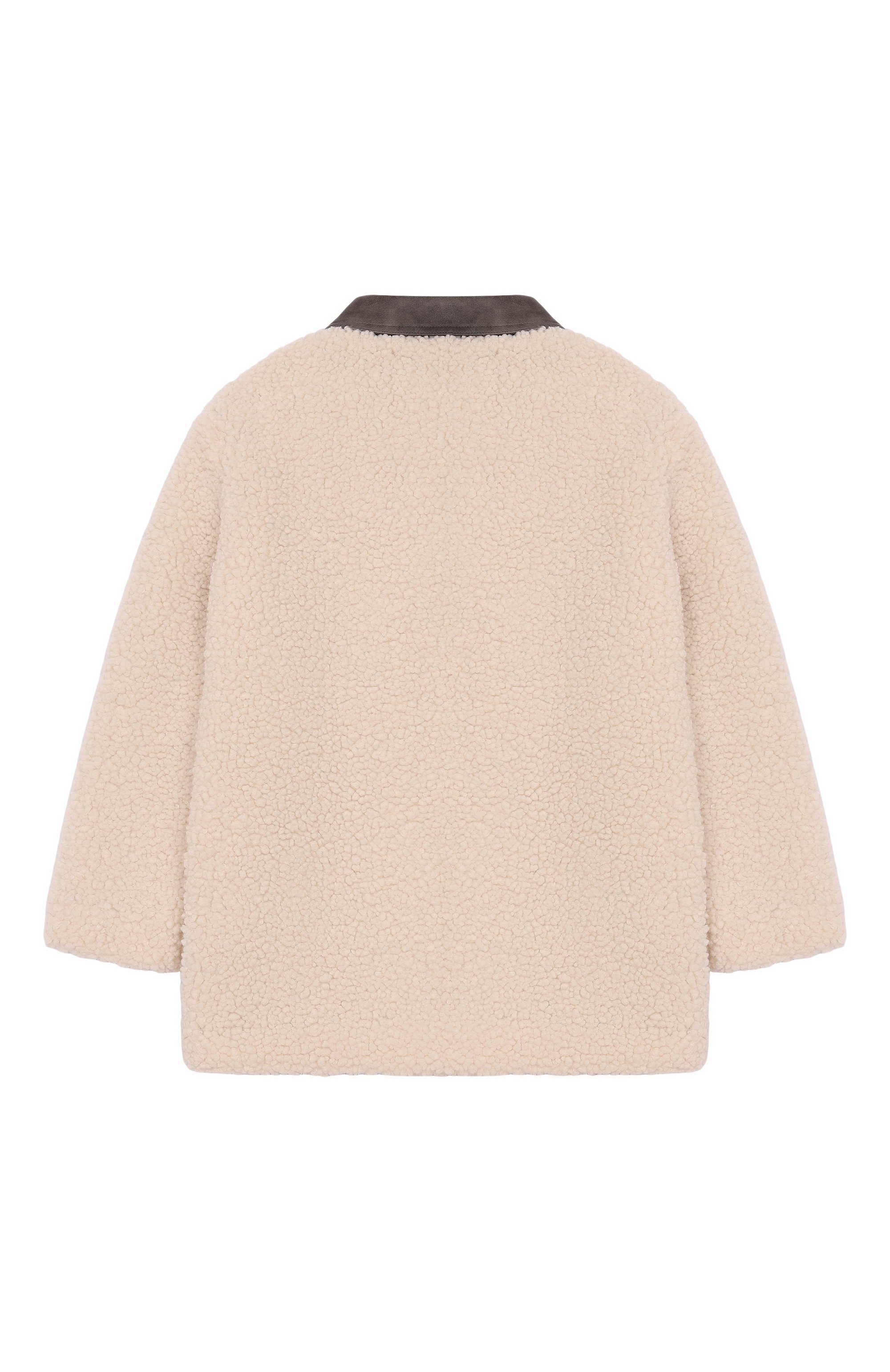 Куртка-рубашка из экомеха MAX&CO кремового цвета по цене 29950 руб., арт. MX0222-MX093, фото 2 Куртка-рубашка из экомеха MAX&CO, арт. MX0222-MX093, фото 2