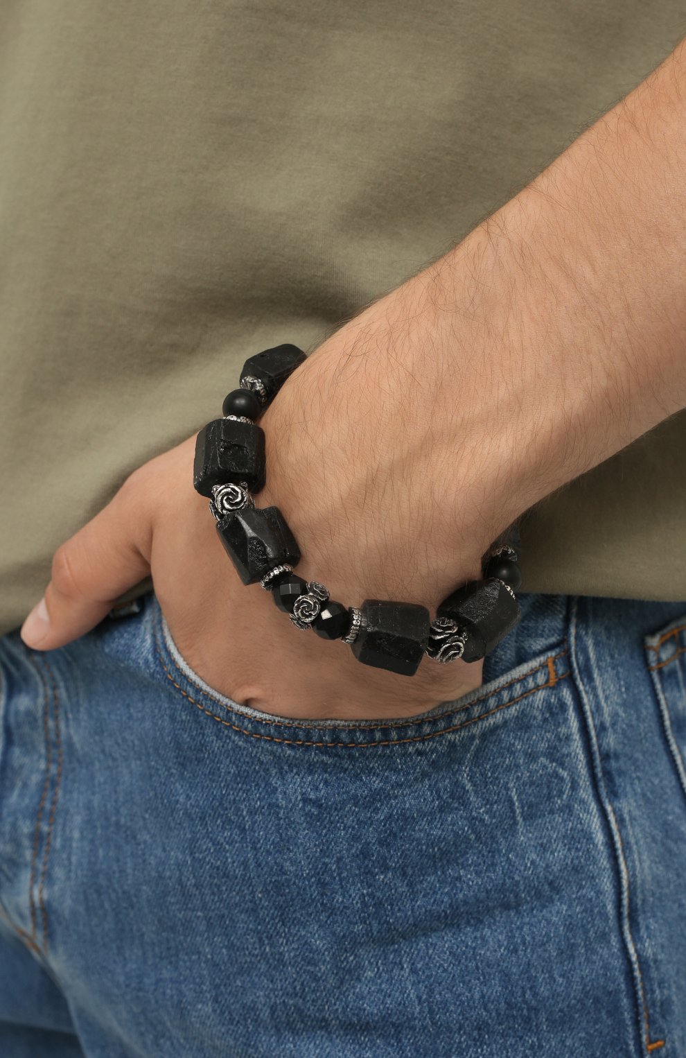 Браслет ангелы и демоны GL JEWELRY черного цвета по цене 29040 руб., арт. PB673, фото 2 Браслет ангелы и демоны GL JEWELRY, арт. PB673, фото 2