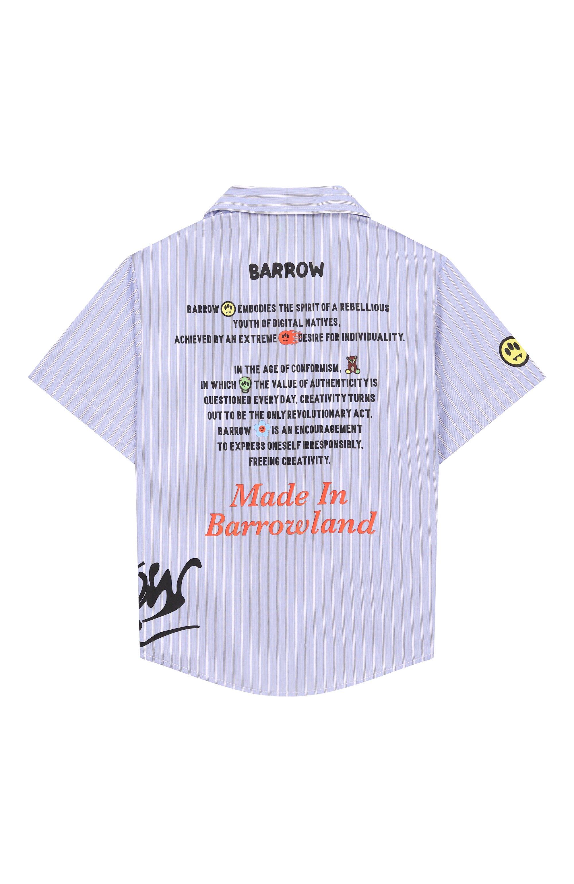 Хлопковая рубашка BARROW голубого цвета по цене 15100 руб., арт. S6BKJUSI051, фото 2 Хлопковая рубашка BARROW, арт. S6BKJUSI051, фото 2