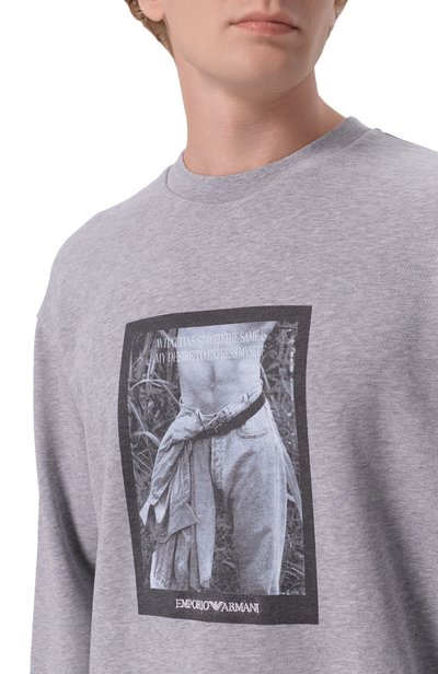 Хлопковый свитшот EMPORIO ARMANI, арт. EM006933/AF27740, фото 5