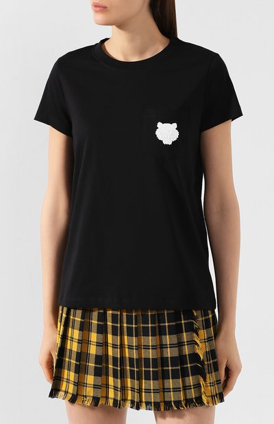Хлопковая футболка KENZO черного цвета по цене 8350 руб., арт. F962TS811977, фото 3 Хлопковая футболка KENZO, арт. F962TS811977, фото 3