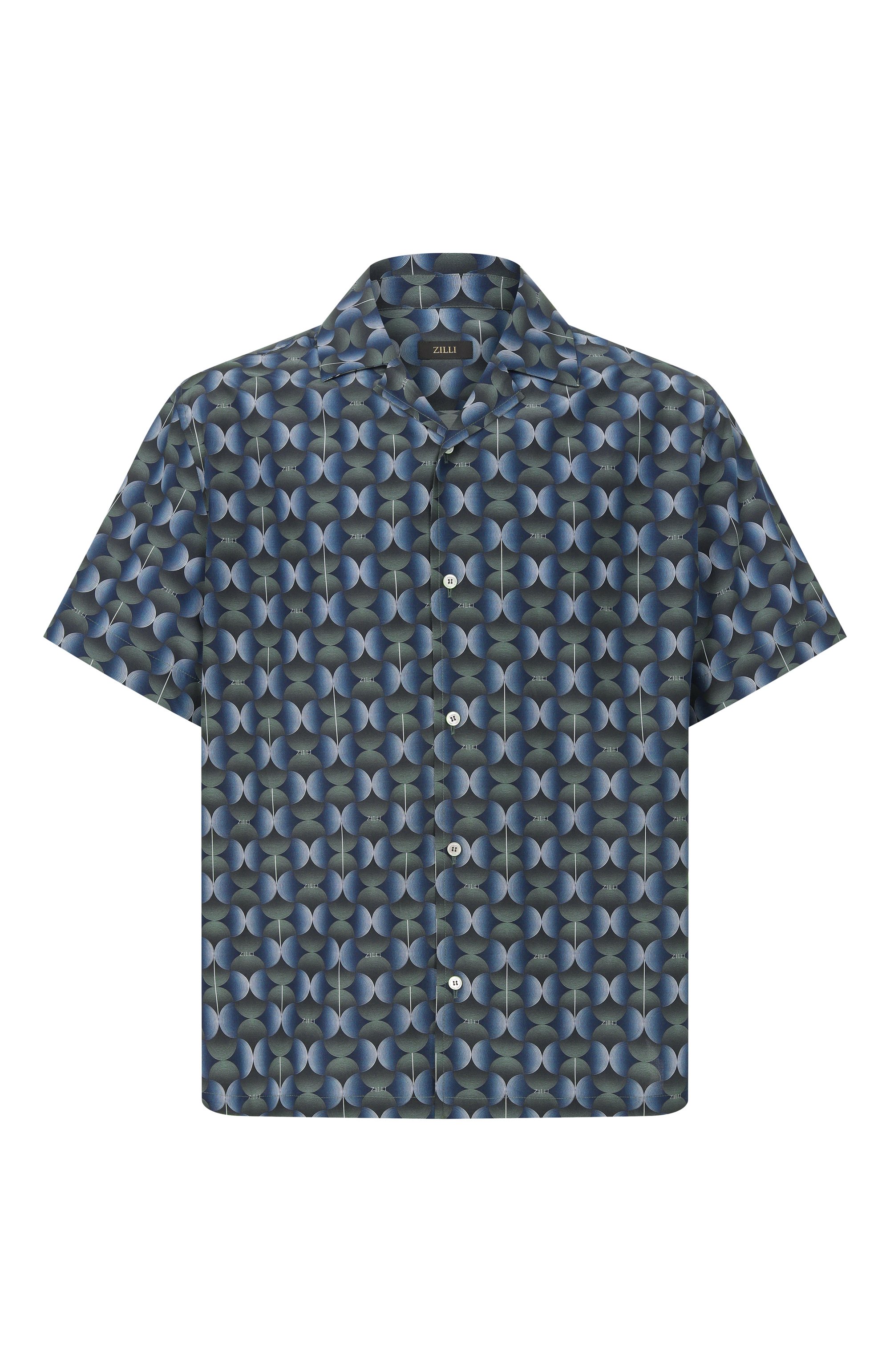 Рубашка из хлопка и шелка ZILLI, арт. ZSSH8BM0107I2128F, фото 1