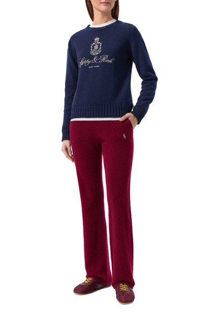 Хлопковый пуловер SPORTY AND RICH, арт. WS06566205BL106, фото 2