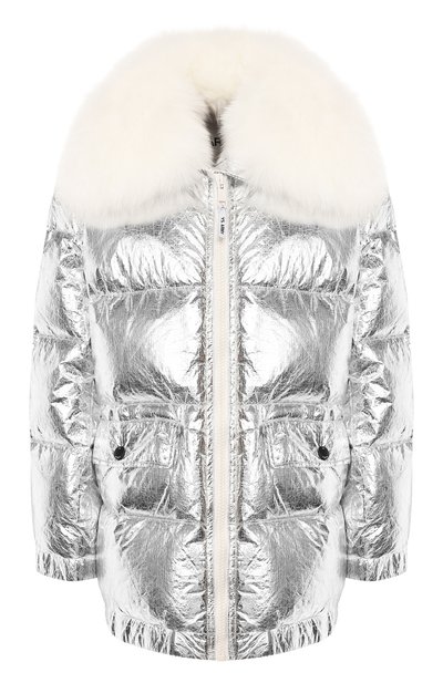 Пуховик YS ARMY PARIS серебряного цвета по цене 178000 руб., арт. 9WFV05676F62W, фото 1 Пуховик YS ARMY PARIS, арт. 9WFV05676F62W, фото 1