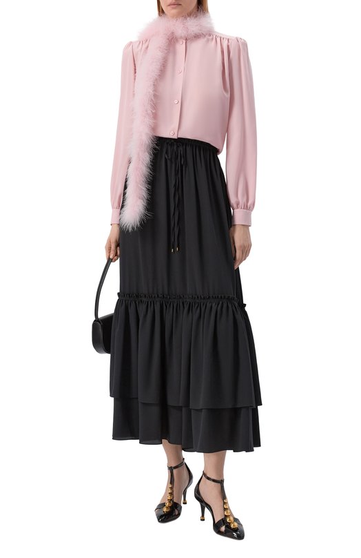 Шелковая юбка Chloé CH26UJU70005 Чёрный  CH26UJU70005 Фото 2