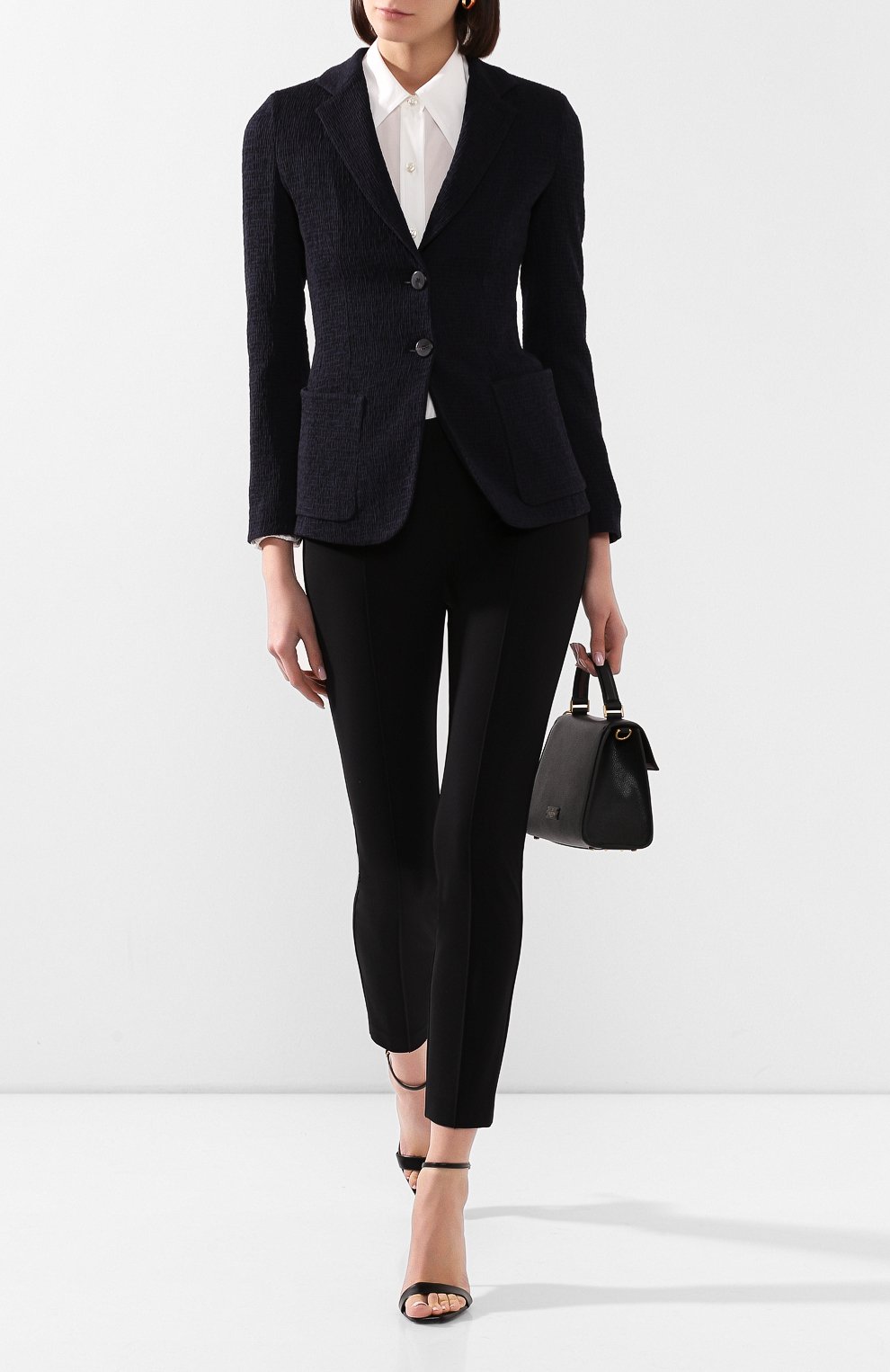 Жакет GIORGIO ARMANI темно-синего цвета по цене 157000 руб., арт. 3HAG72/AJSPZ, фото 2 Жакет GIORGIO ARMANI, арт. 3HAG72/AJSPZ, фото 2