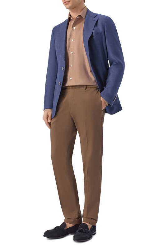 Шерстяной пиджак Andrea Campagna SALINA C0N SPALLINA BASSA/T26123 Синий  SALINA C0N SPALLINA BASSA/T26123 Фото 2