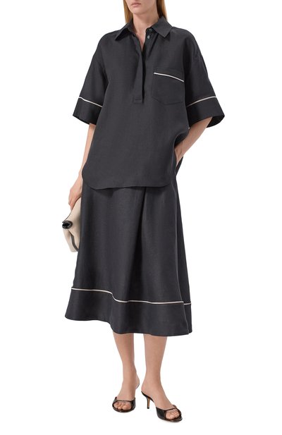 Женский льняная рубашка AGNONA, арт. TD1109E/U3049E