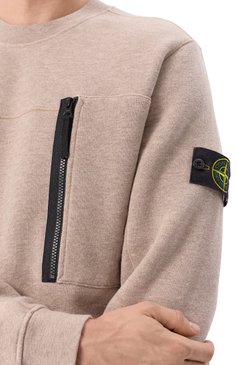 Мужской хлопковый свитшот STONE ISLAND бежевого цвета, арт. 811565338 | Фото 5 (Материал сплава: Проставлено; Рукава: Длинные; Длина (для топов): Стандартные; Драгоценные камни: Проставлено; Стили: Кэжуэл; Мужское Кросс-КТ: свитшот-одежда; Принт: Без принта; Материал внешний: Хлопок)