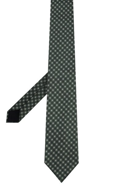 Шелковый галстук CORNELIANI зеленого цвета по цене 13050 руб., арт. 85U302-0120371/00, фото 2 Шелковый галстук CORNELIANI, арт. 85U302-0120371/00, фото 2