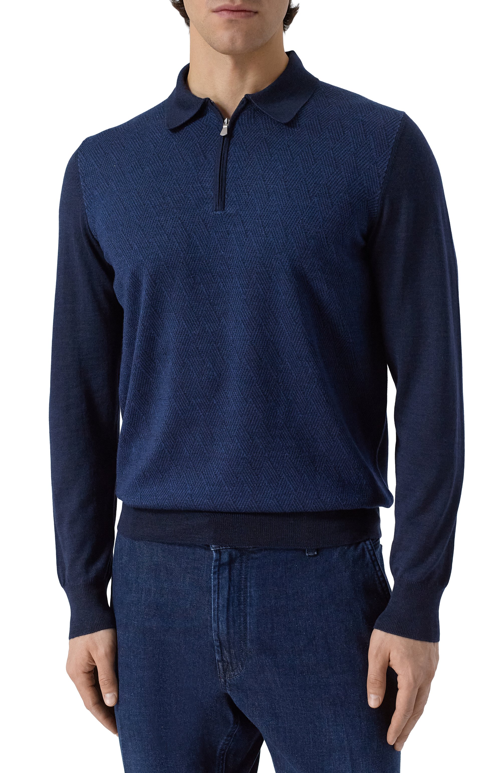 Поло из шерсти и шелка GRAN SASSO, арт. 57137/13126, фото 3