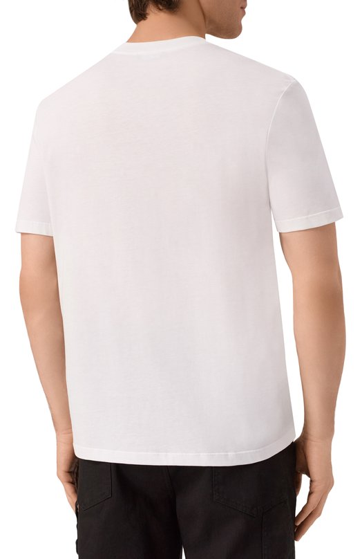 Хлопковая футболка Balmain FH1EG000/BB73 Белый  FH1EG000/BB73 Фото 4