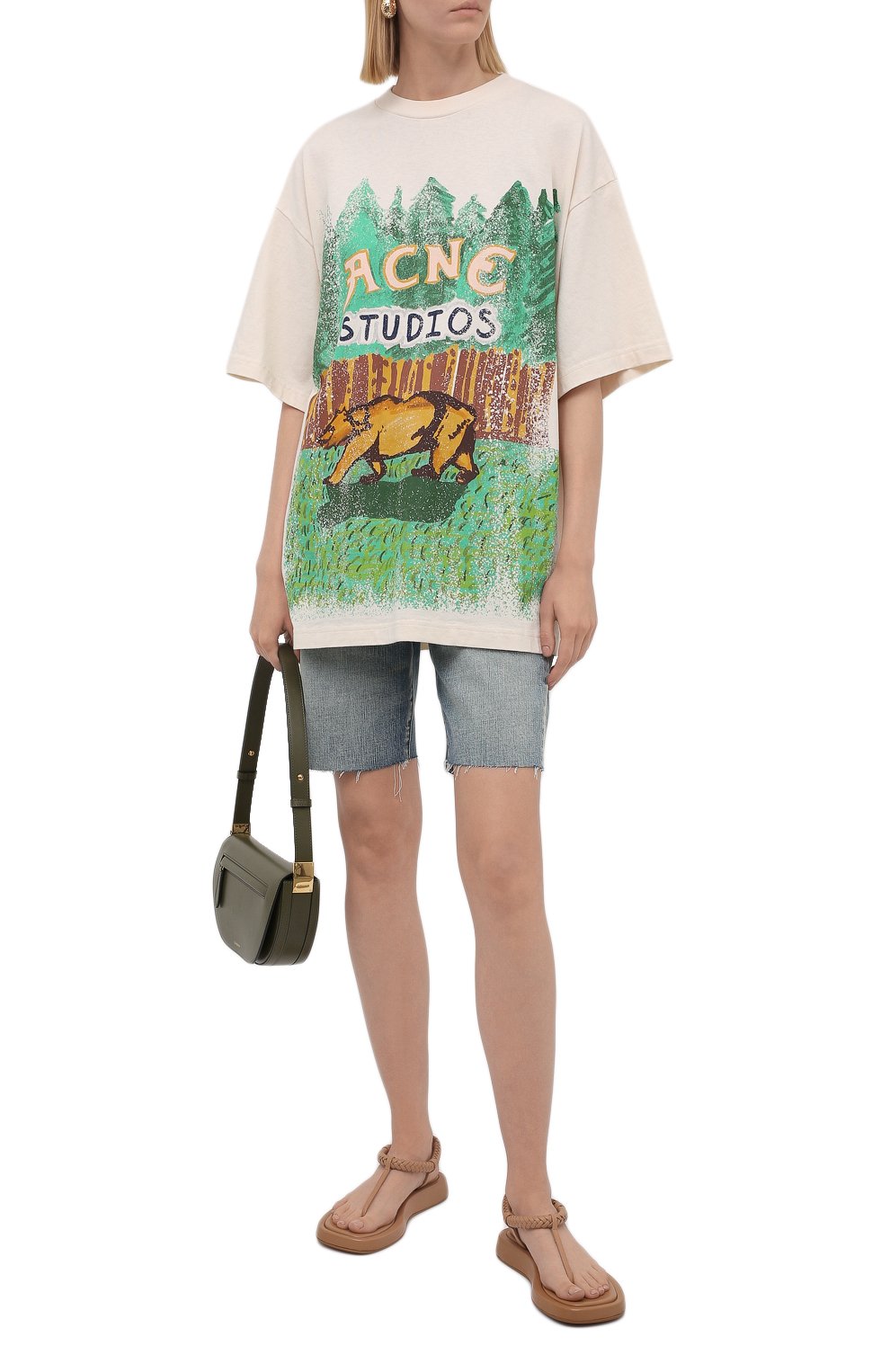 Хлопковая футболка ACNE STUDIOS, арт. AL0239, фото 2