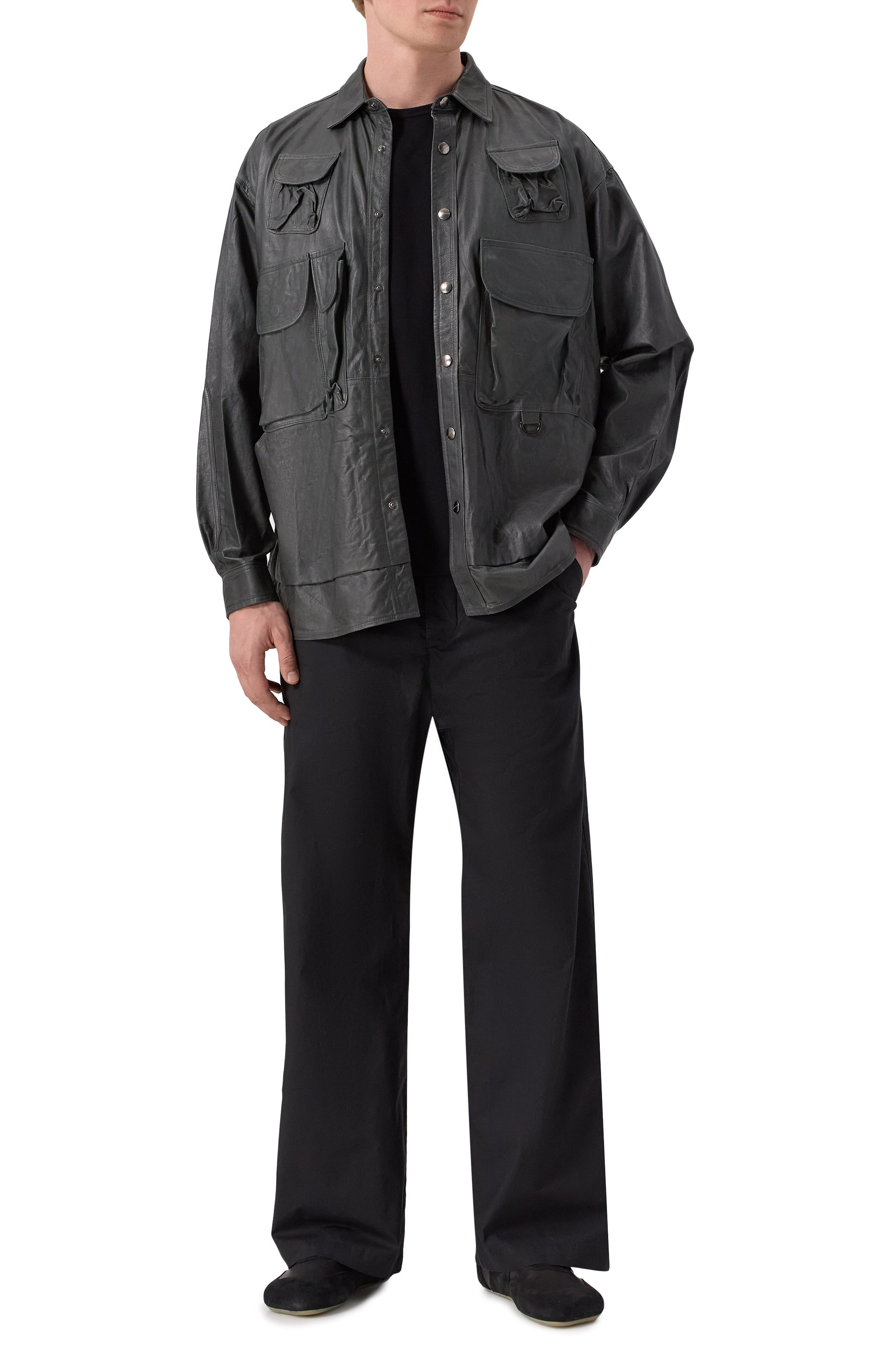 Кожаная рубашка GIORGIO BRATO, арт. GU25S24004NAPSTM, фото 2