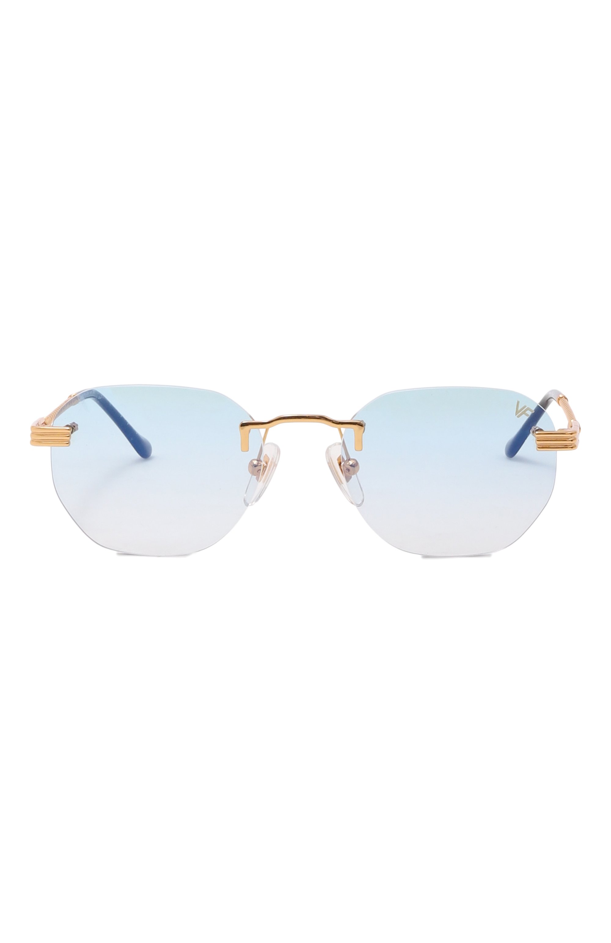 Солнцезащитные очки VINTAGE FRAMES, арт. DETR0IT PLAYER 24KT G0LD/SKY BLUE, фото 4