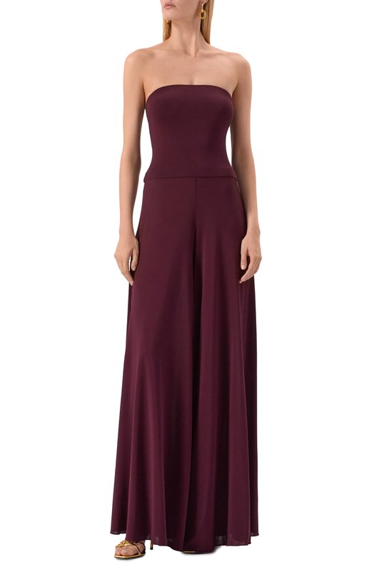 Комбинезон из вискозы Alaia AA9U0025J050B Бордовый  AA9U0025J050B Фото 3
