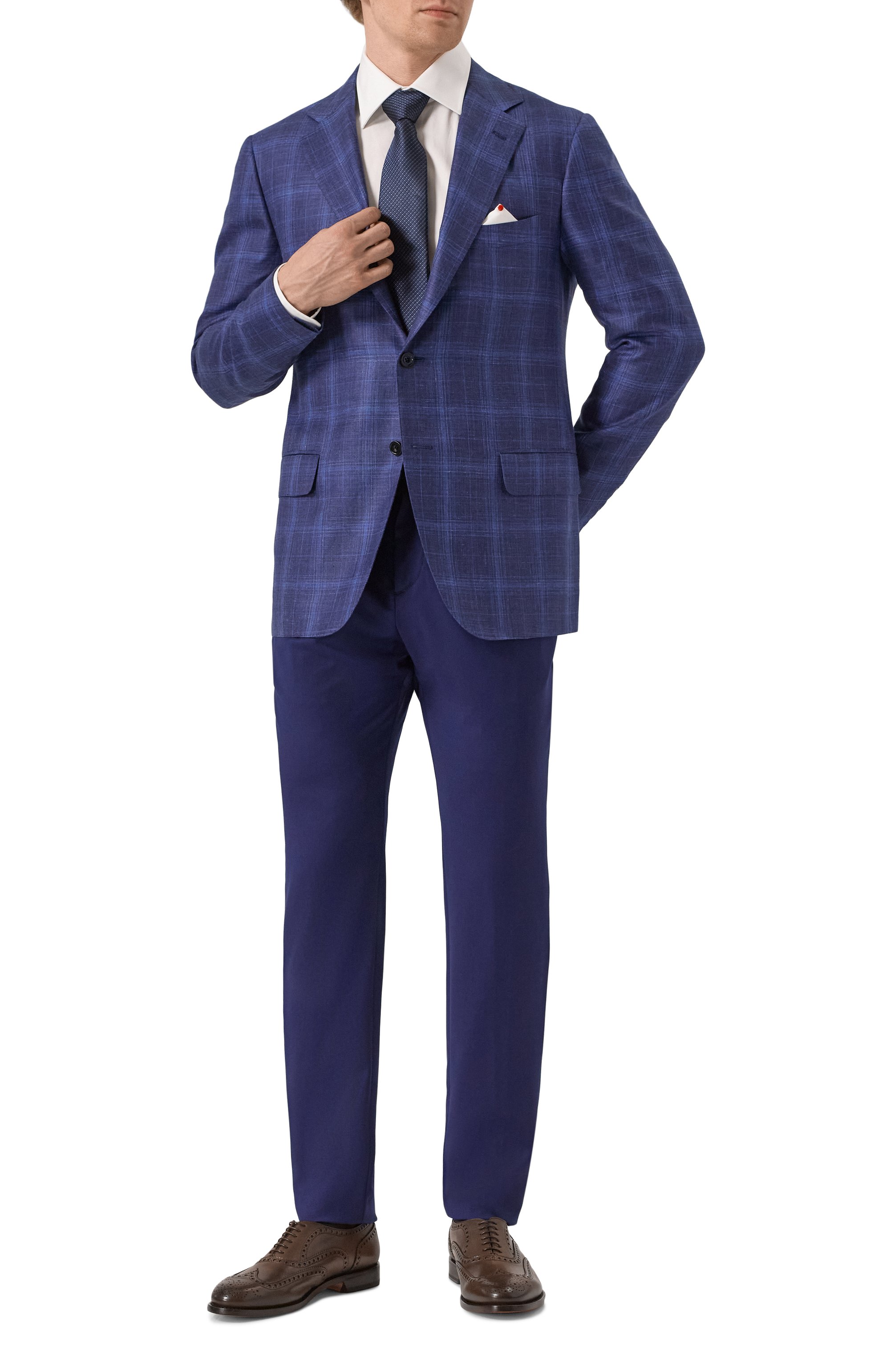 Шерстяные брюки KITON темно-синего цвета по цене 175500 руб., арт. UP1LACK0630F04, фото 2 Шерстяные брюки KITON, арт. UP1LACK0630F04, фото 2