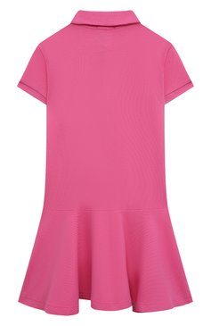 Детское хлопковое платье POLO RALPH LAUREN розового цвета, арт. 313624740 | Фото 2 (Рукава: Короткие; Материал внешний: Хлопок; Девочки Кросс-КТ: Платье-одежда; Случай: Повседневный; Драгоценные камни: Проставлено; Материал сплава: Проставлено; Ростовка одежда: 8 лет | 128 см)